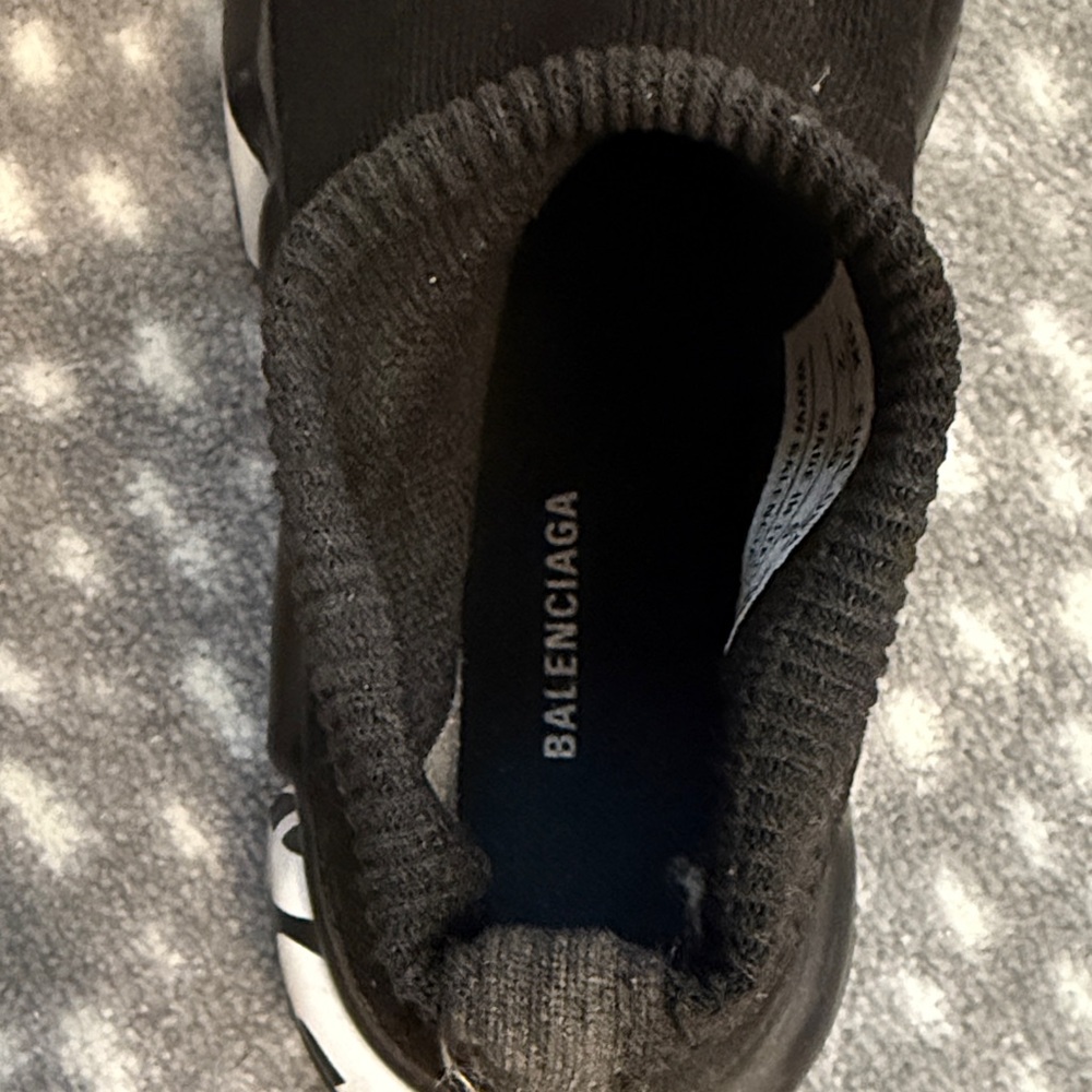 Balenciaga all Black Sock Sneakers graffiti size women's 5 comfy black sneakers - Picture 3 of 8